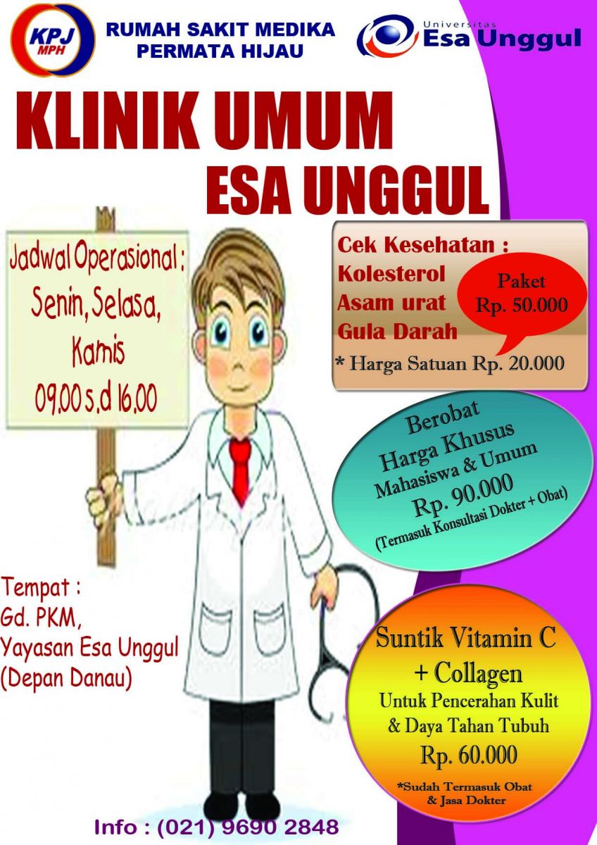 Klinik Umum Esa Unggul Kelas Karyawan Universitas Esa Unggul Jakarta 